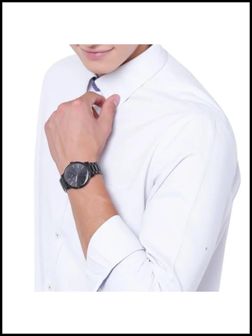 Mens Quartz Watch 42mm Stainless Steel Bracelet Water Resistant